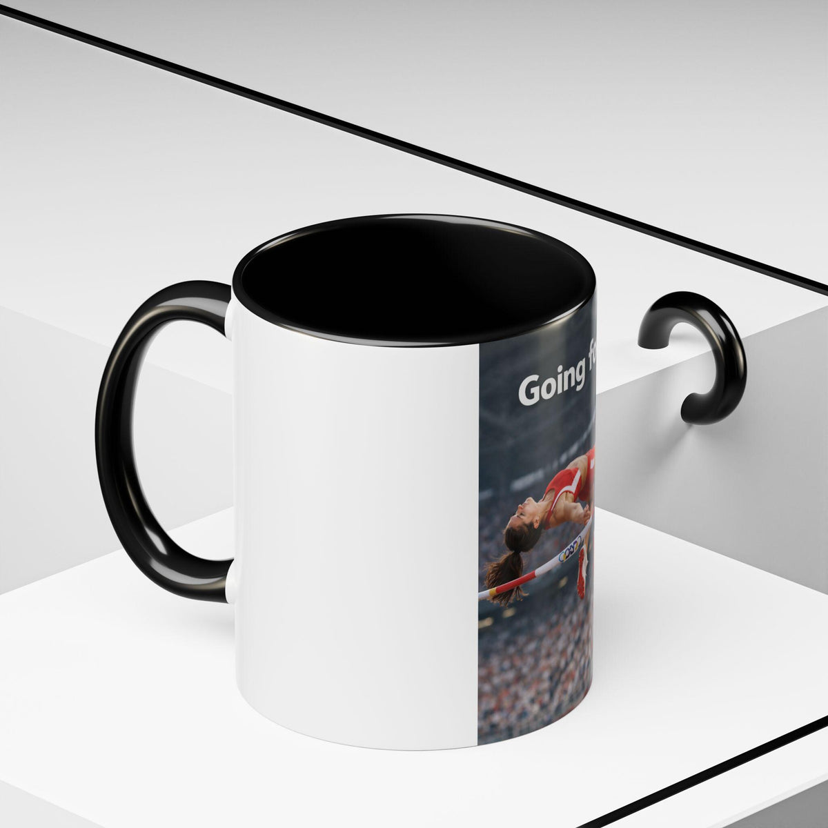 High Jump Athlete Going for It Mug | Accent Coffee Mug