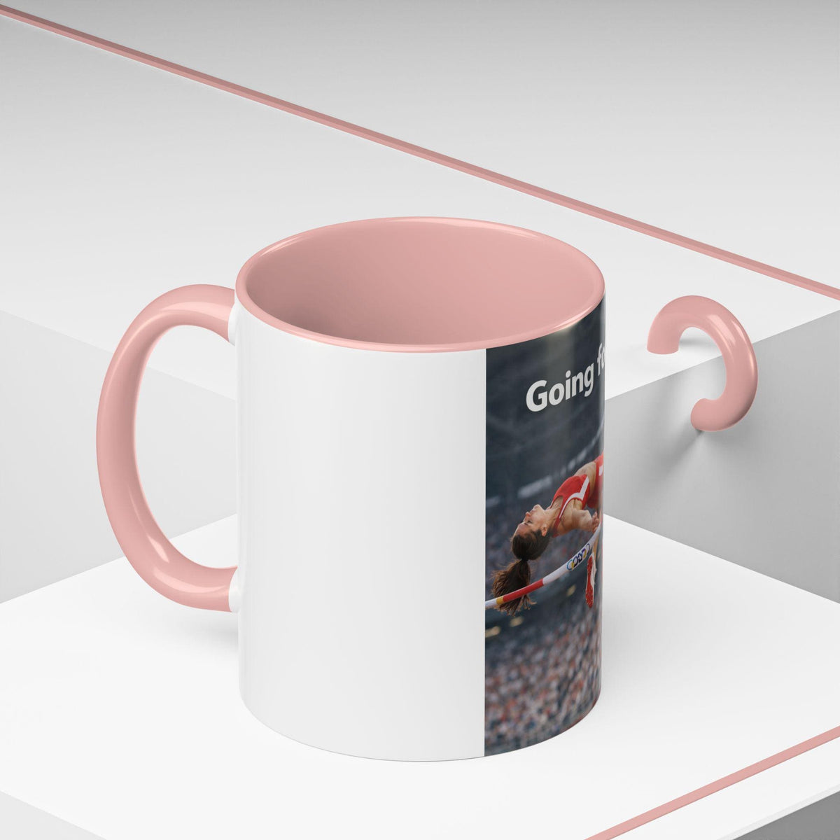High Jump Athlete Going for It Mug | Accent Coffee Mug