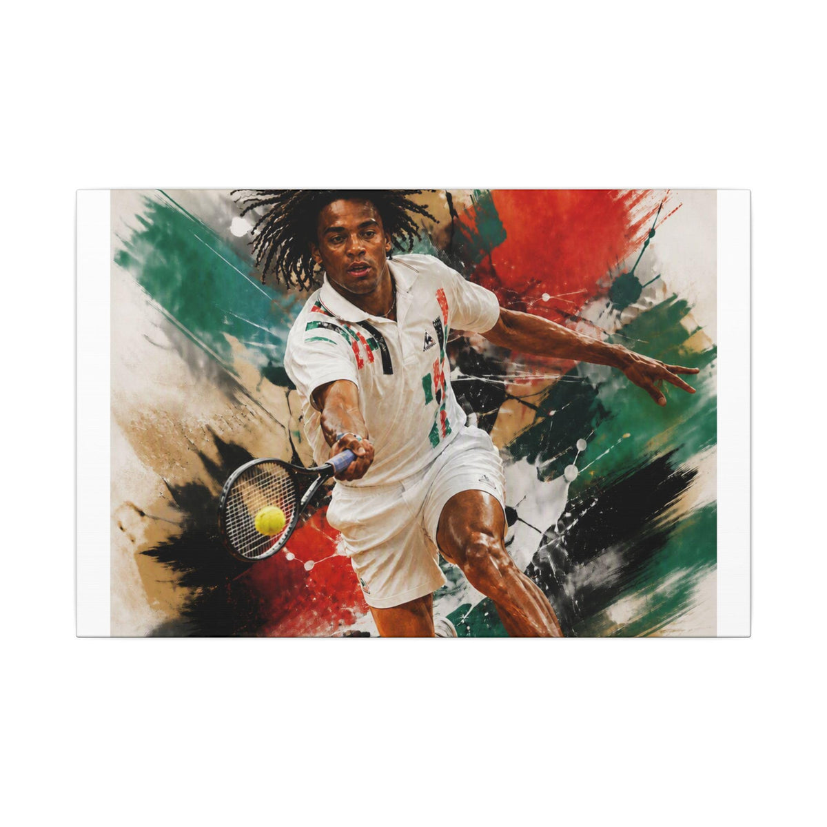 Tennis Player Action Matte Canvas