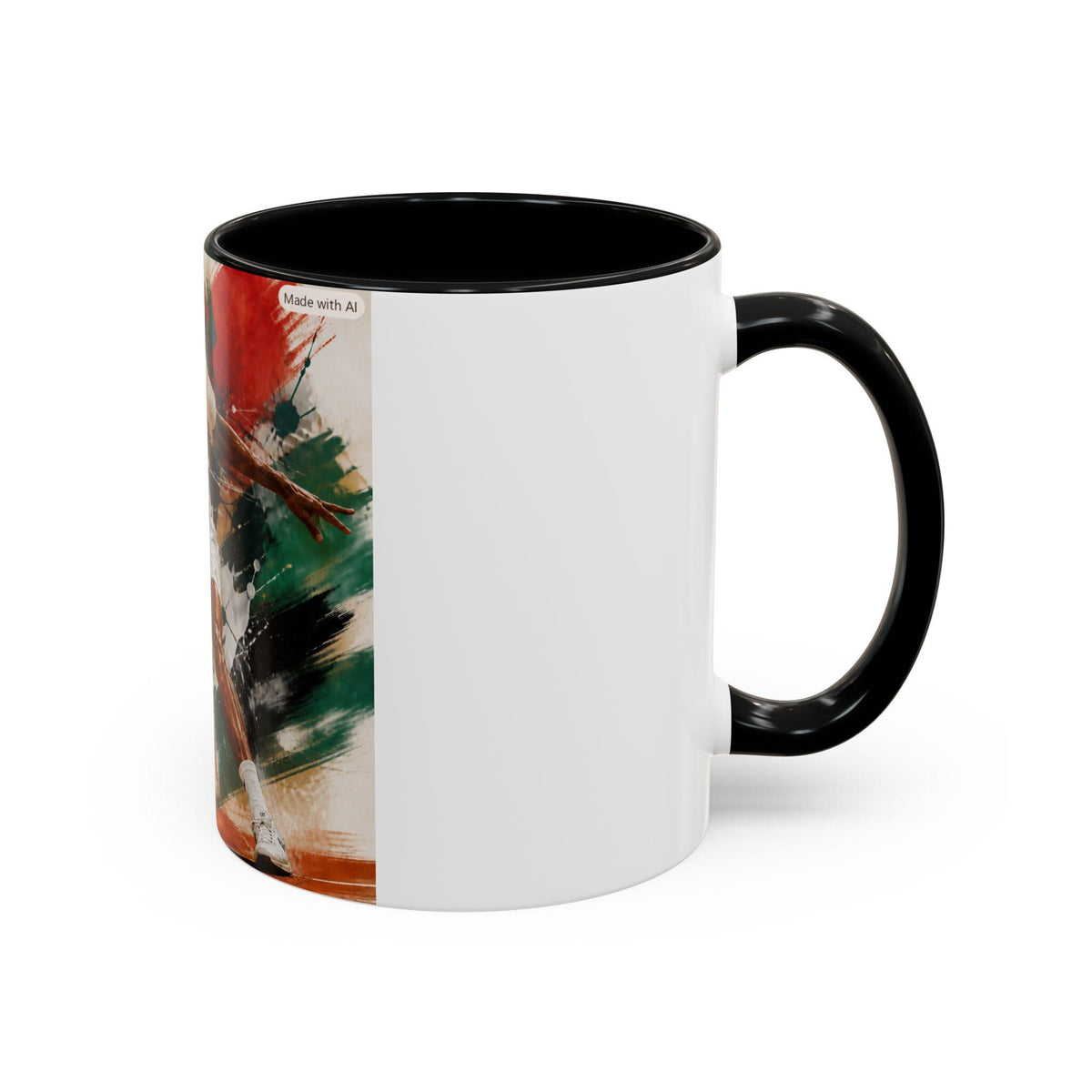 Dynamic Tennis Player Mug | Accent Coffee Mug 11oz 15oz