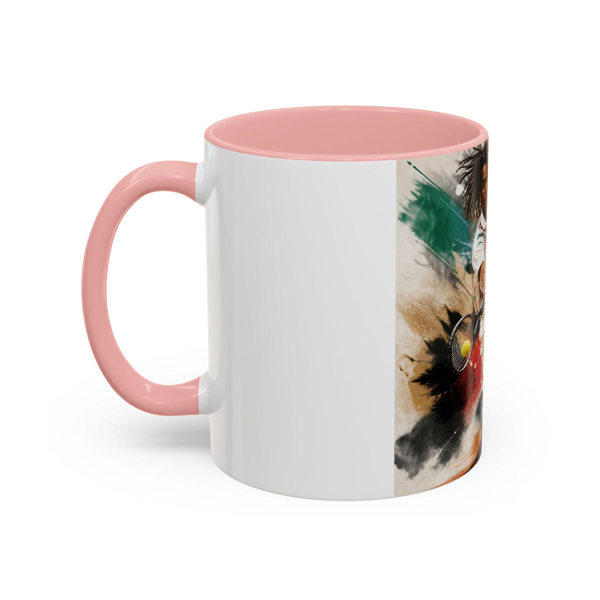 Dynamic Tennis Player Mug | Accent Coffee Mug 11oz 15oz