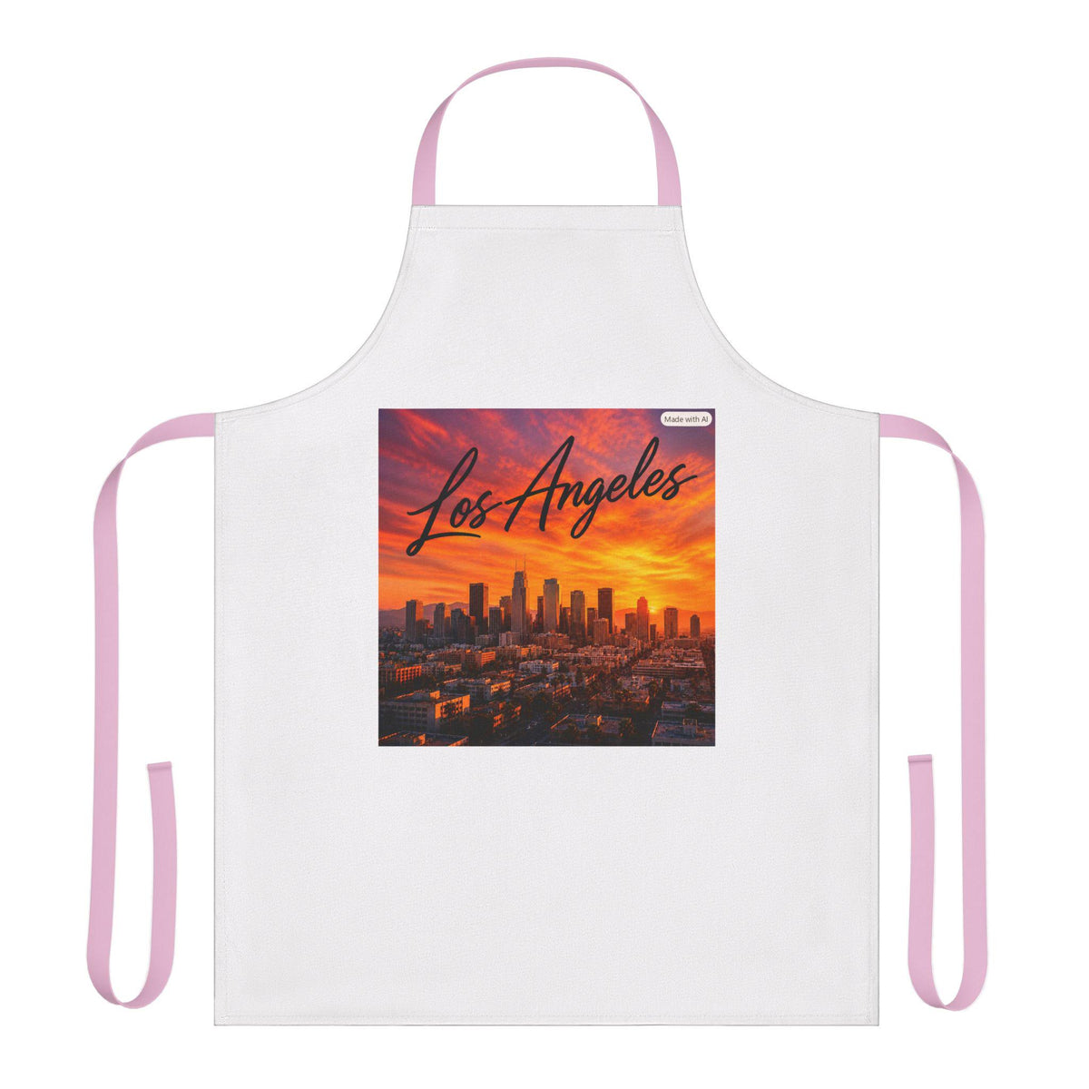 Los Angeles Sunset Skyline Apron | Cityscape Cooking Apron