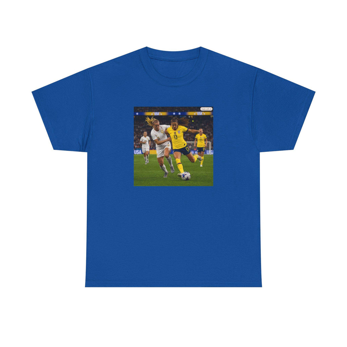 Womans Soccer Player Action Photo Tee | Football Match Photo T-Shirt