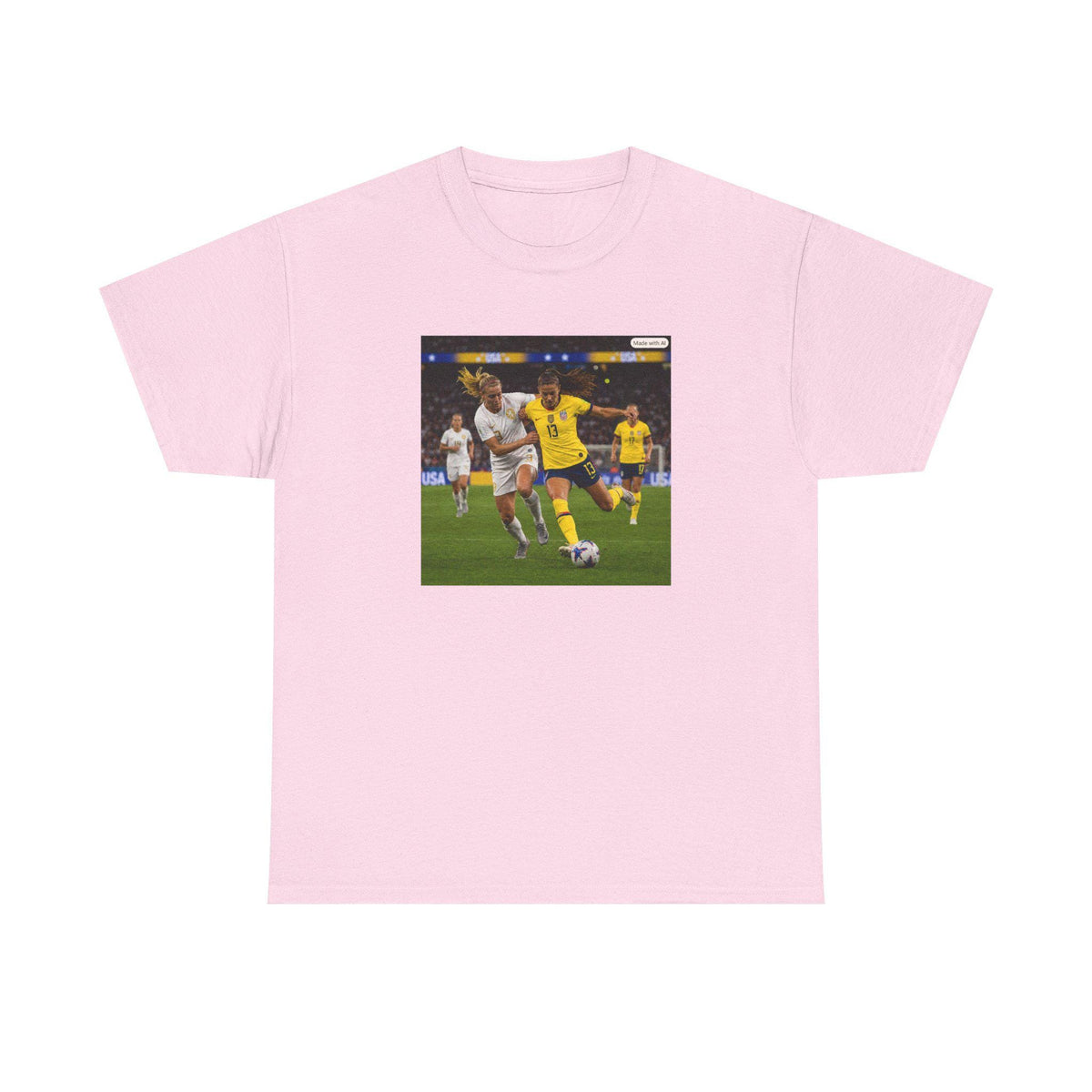 Womans Soccer Player Action Photo Tee | Football Match Photo T-Shirt