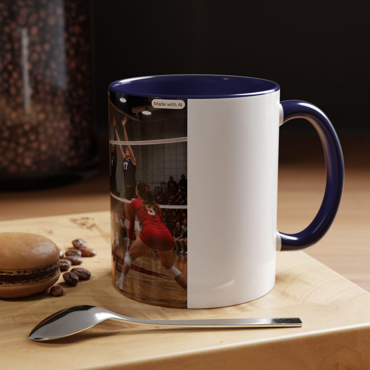 High School Volleyball Action Photo Mug | Accent Coffee Mug 11oz 15oz