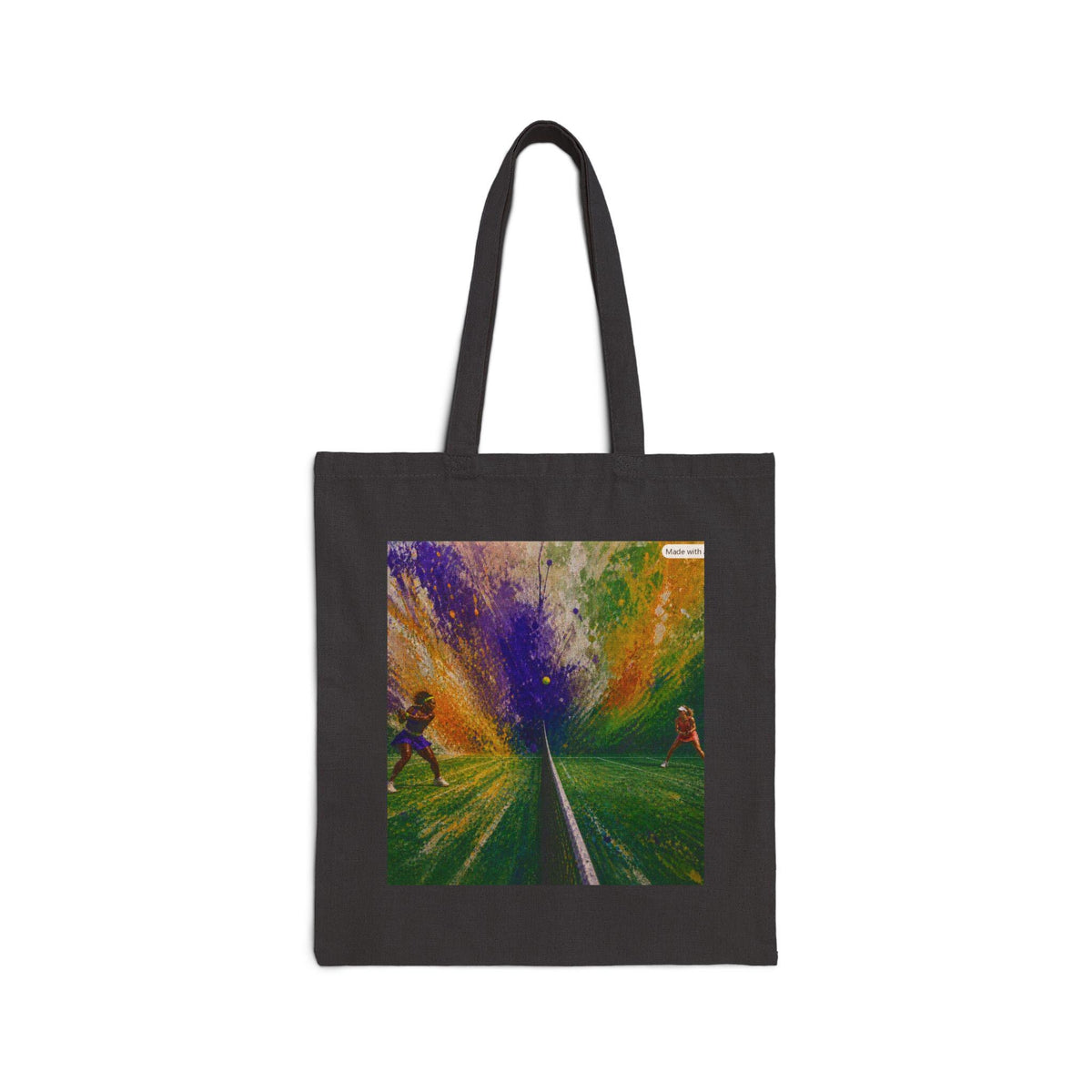Tennis Color Explosion Painting Tote Bag | Abstract