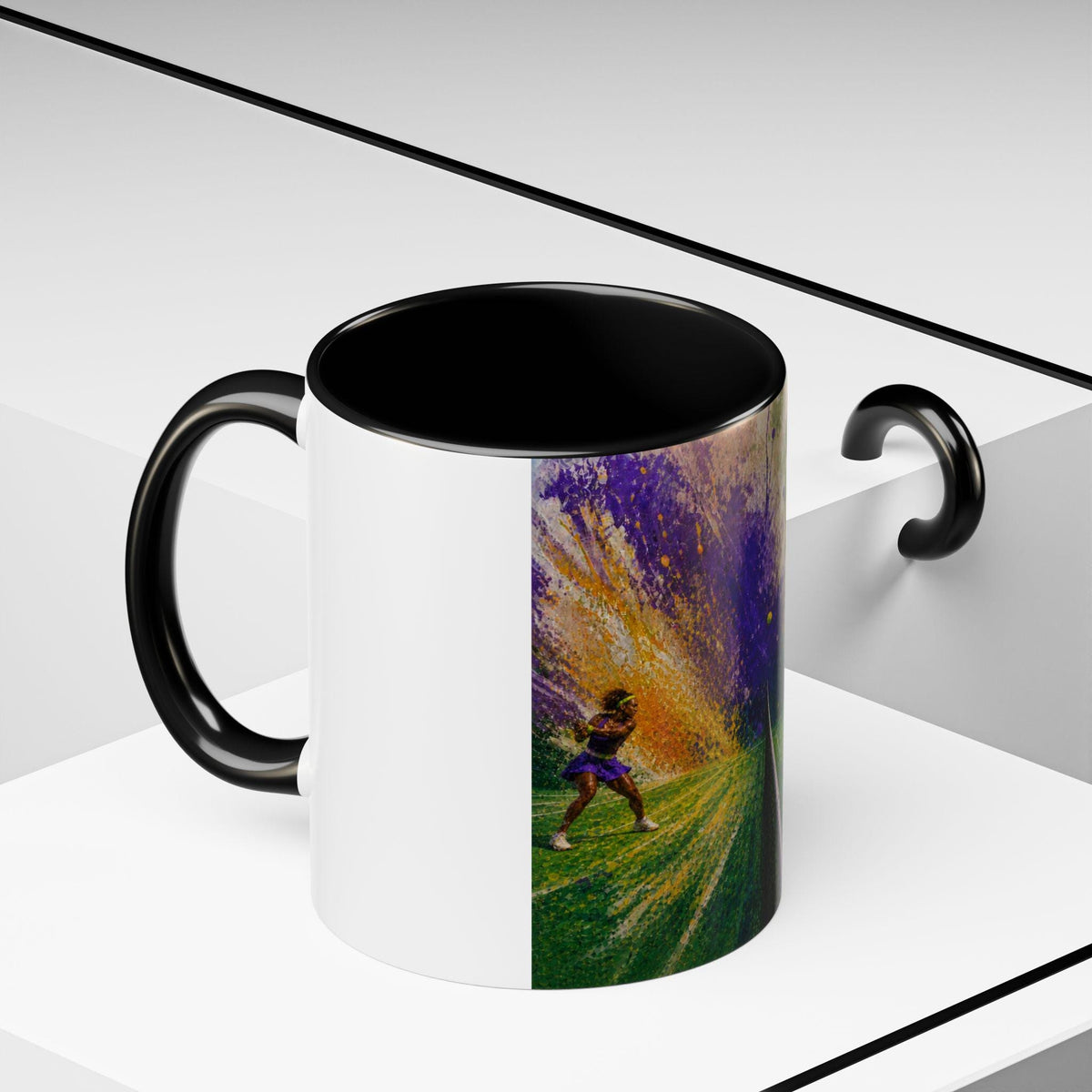Colorful Abstract Tennis Art Mug | Accent Coffee Mug
