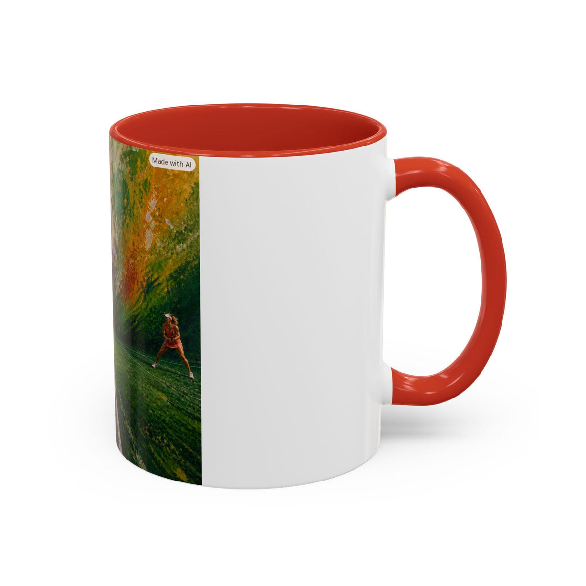 Colorful Abstract Tennis Art Mug | Accent Coffee Mug