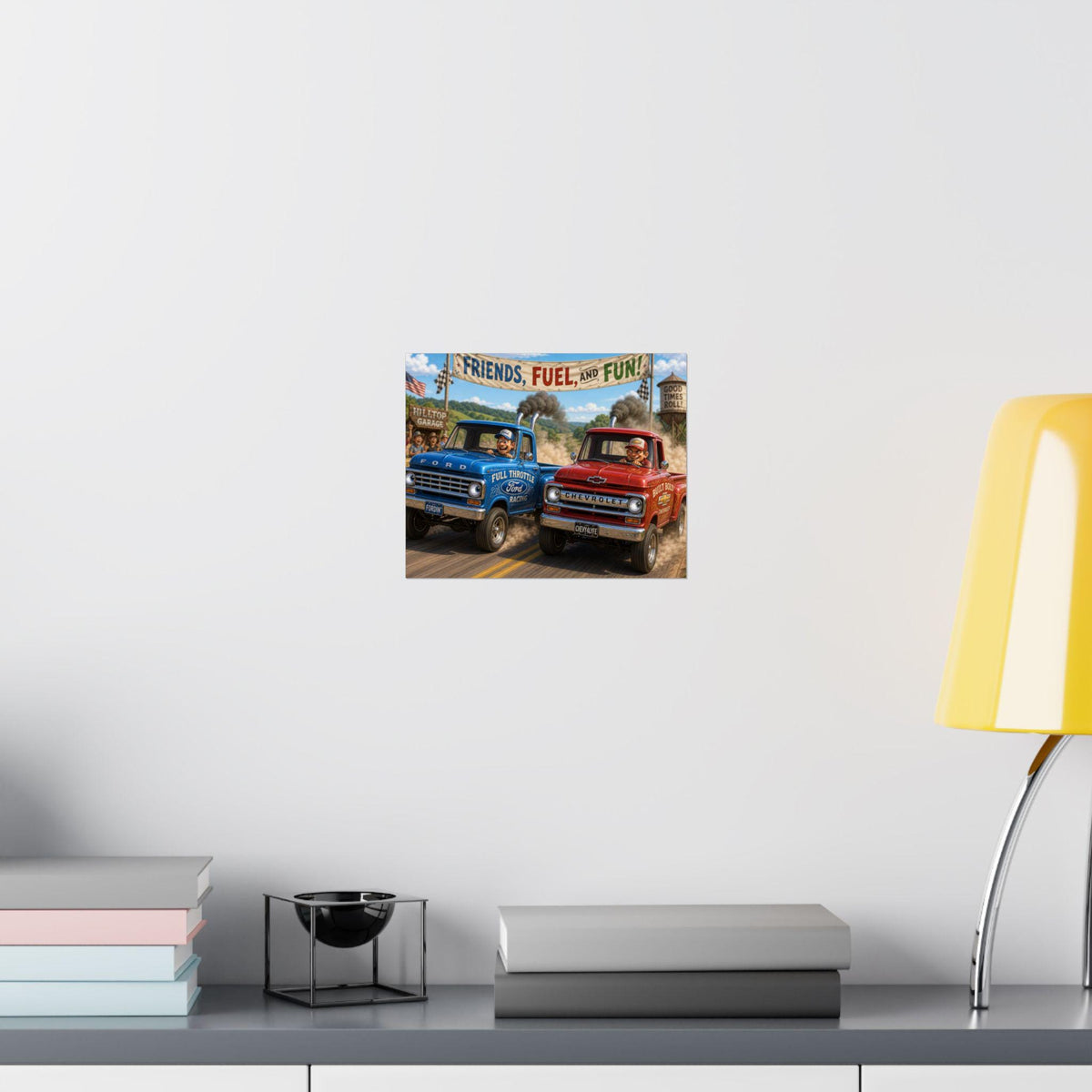 Friends Fuel and Fun vintage truck poster | Matte Horizontal Poster