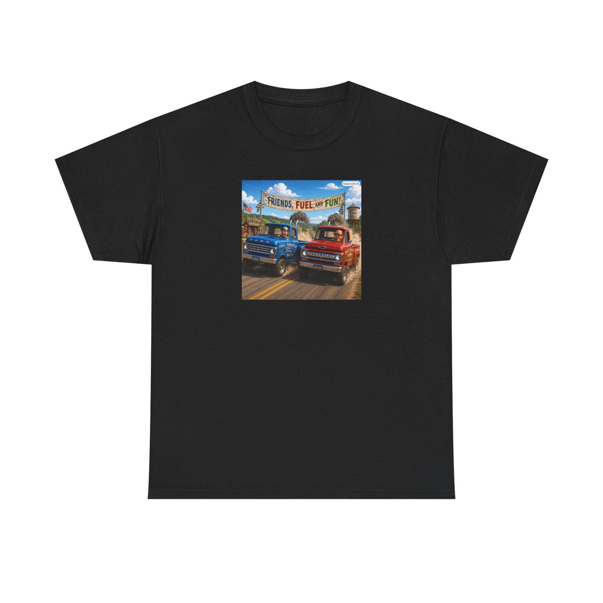Vintage Pickup Trucks Tee | Retro Route 66 Gas Station Graphic