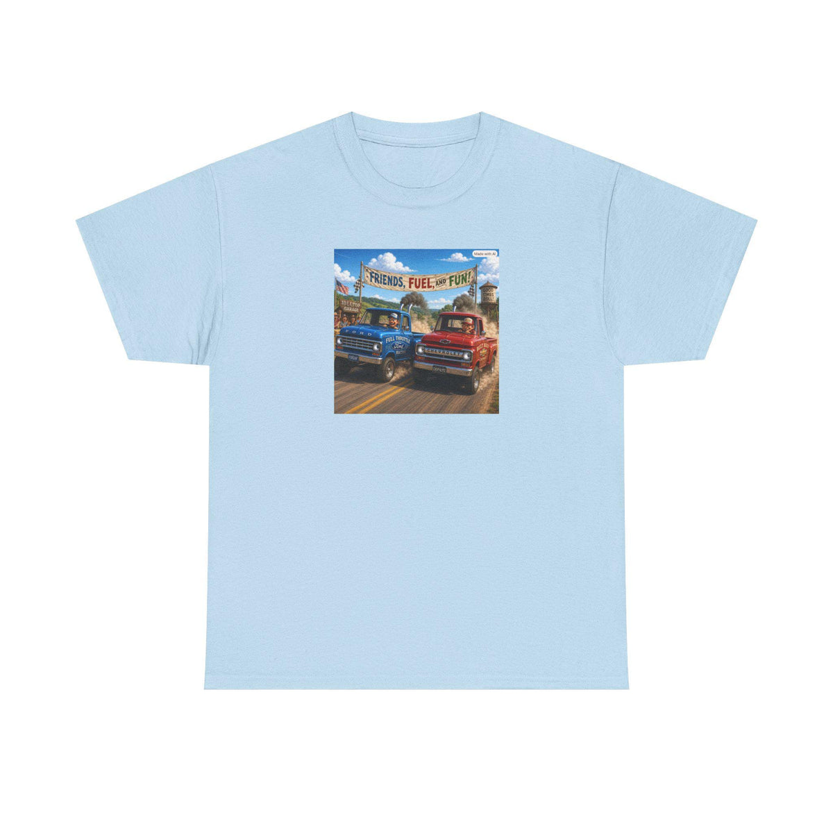 Vintage Pickup Trucks Tee | Retro Route 66 Gas Station Graphic