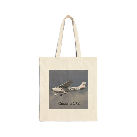 Cessna 172 Plane Tote Bag | Aviation Aircraft Pilot Canvas