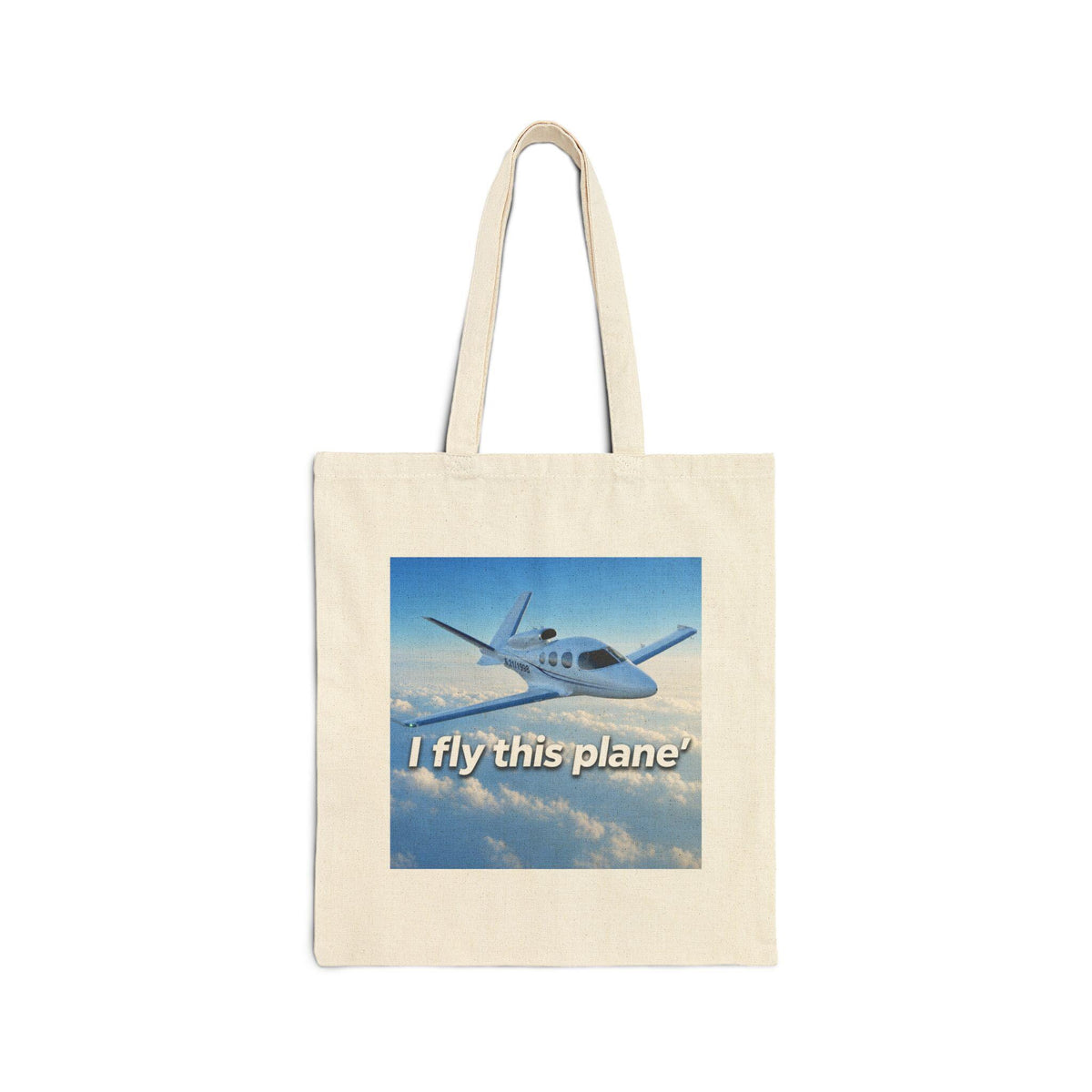 I fly this plane photo airplane Tote Bag | Pilot aviation travel canvas