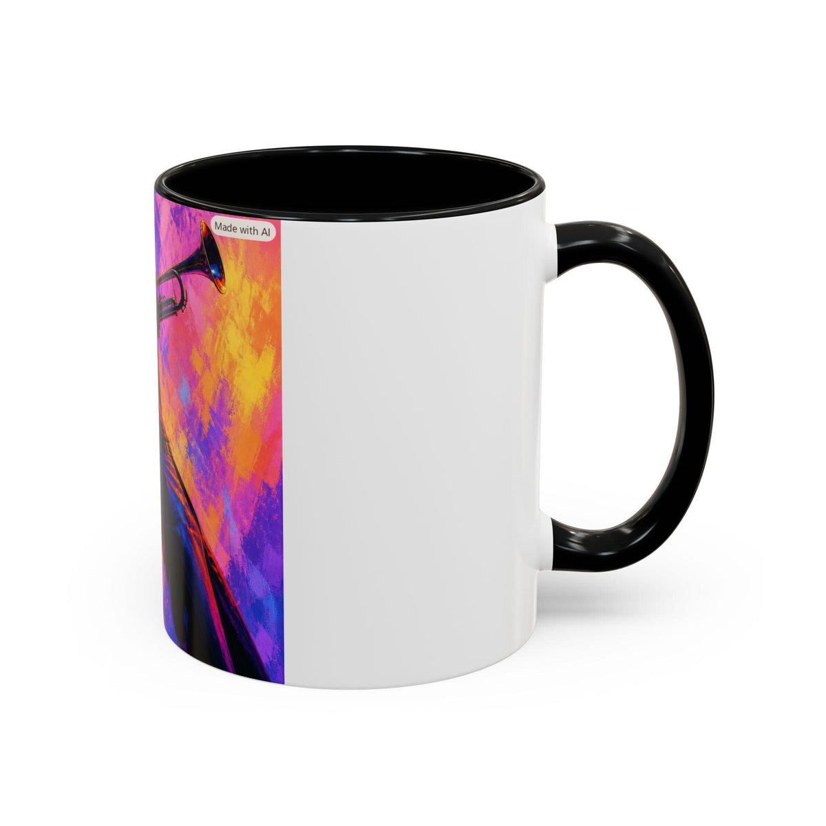 Colorful Jazz Trumpet Player Mug | Accent Coffee Mug