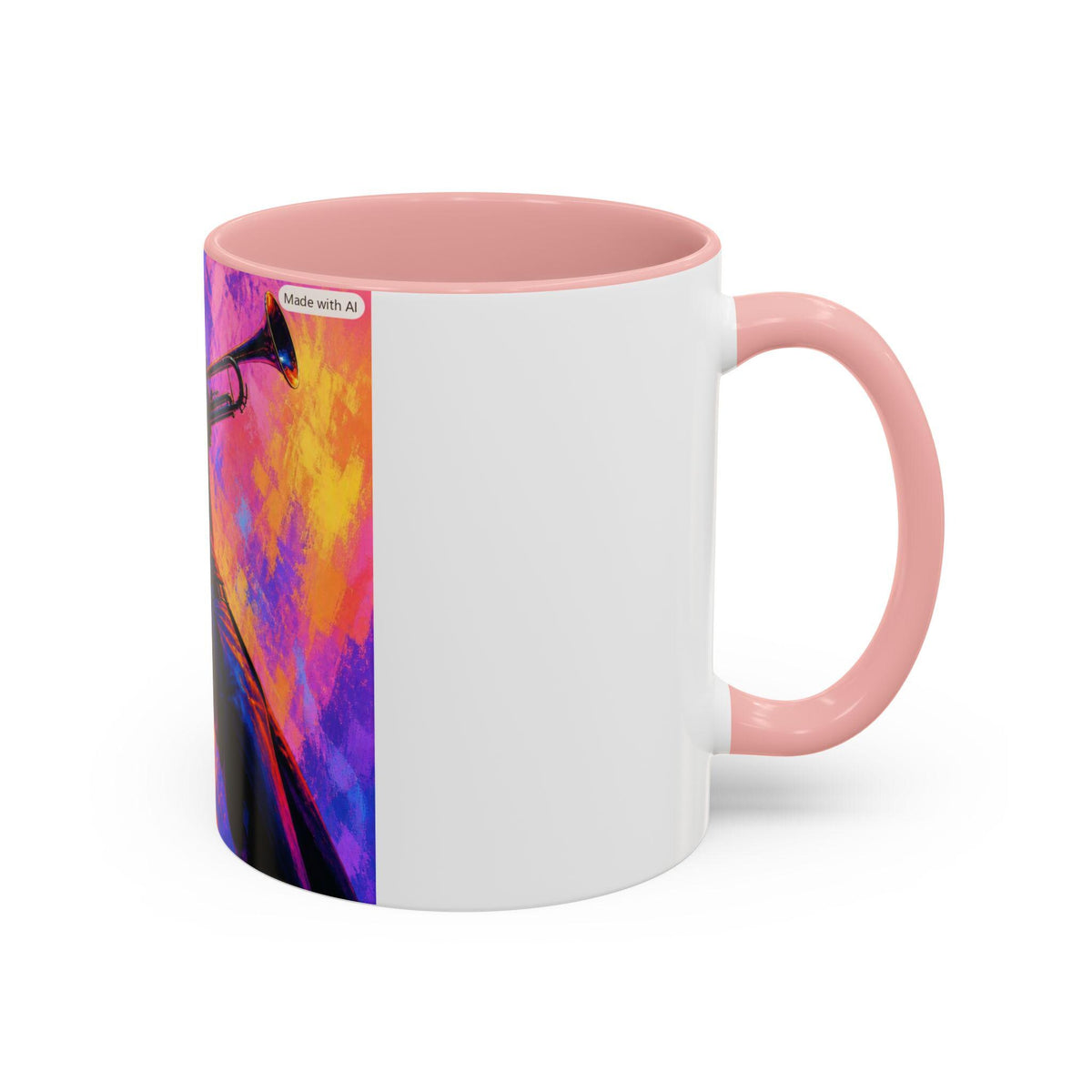 Colorful Jazz Trumpet Player Mug | Accent Coffee Mug