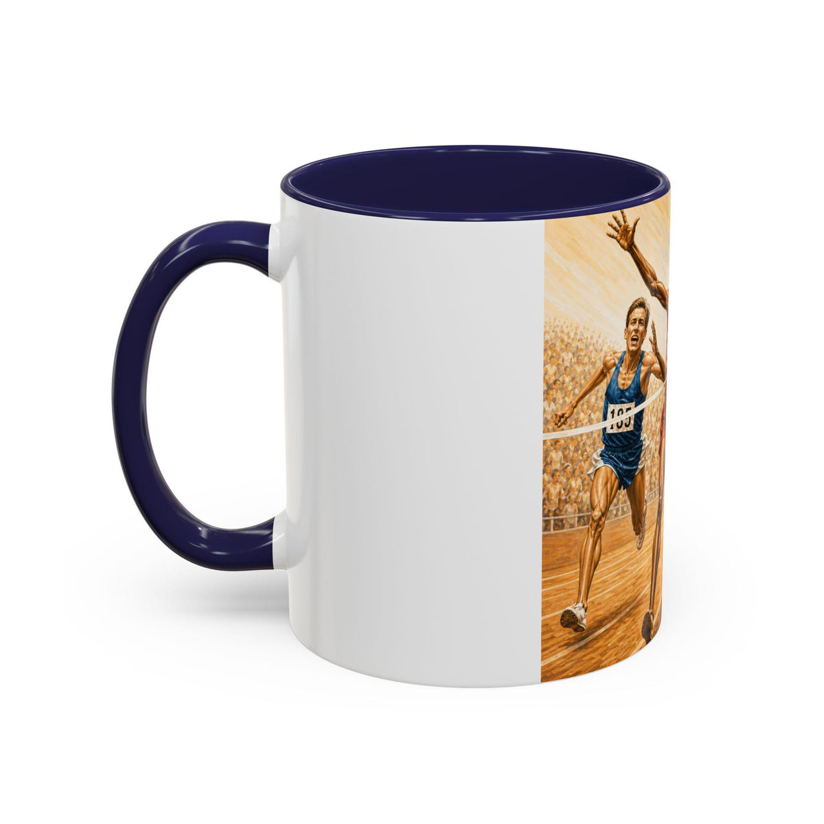 Track Race Finish Line Runner Mug | Coffee Cup, Athletic Marathon Design
