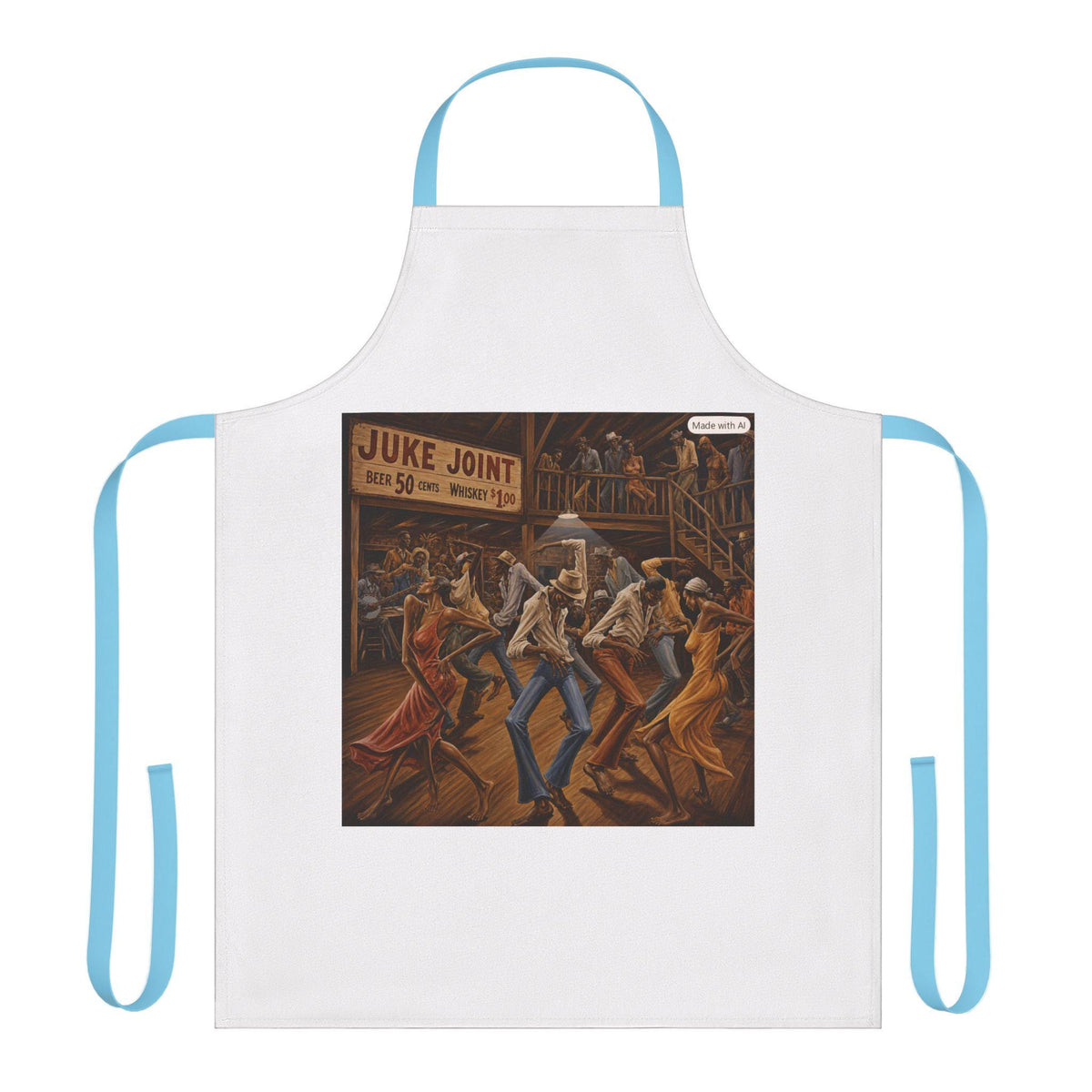 Juke Joint Dancing Scene Apron | Vintage Soul Music Illustration