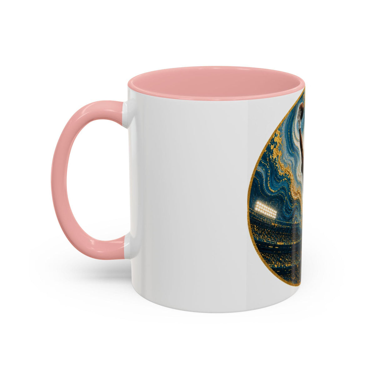 Football Catch Player Illustration Coffee Mug | Accent Mug 11oz 15oz