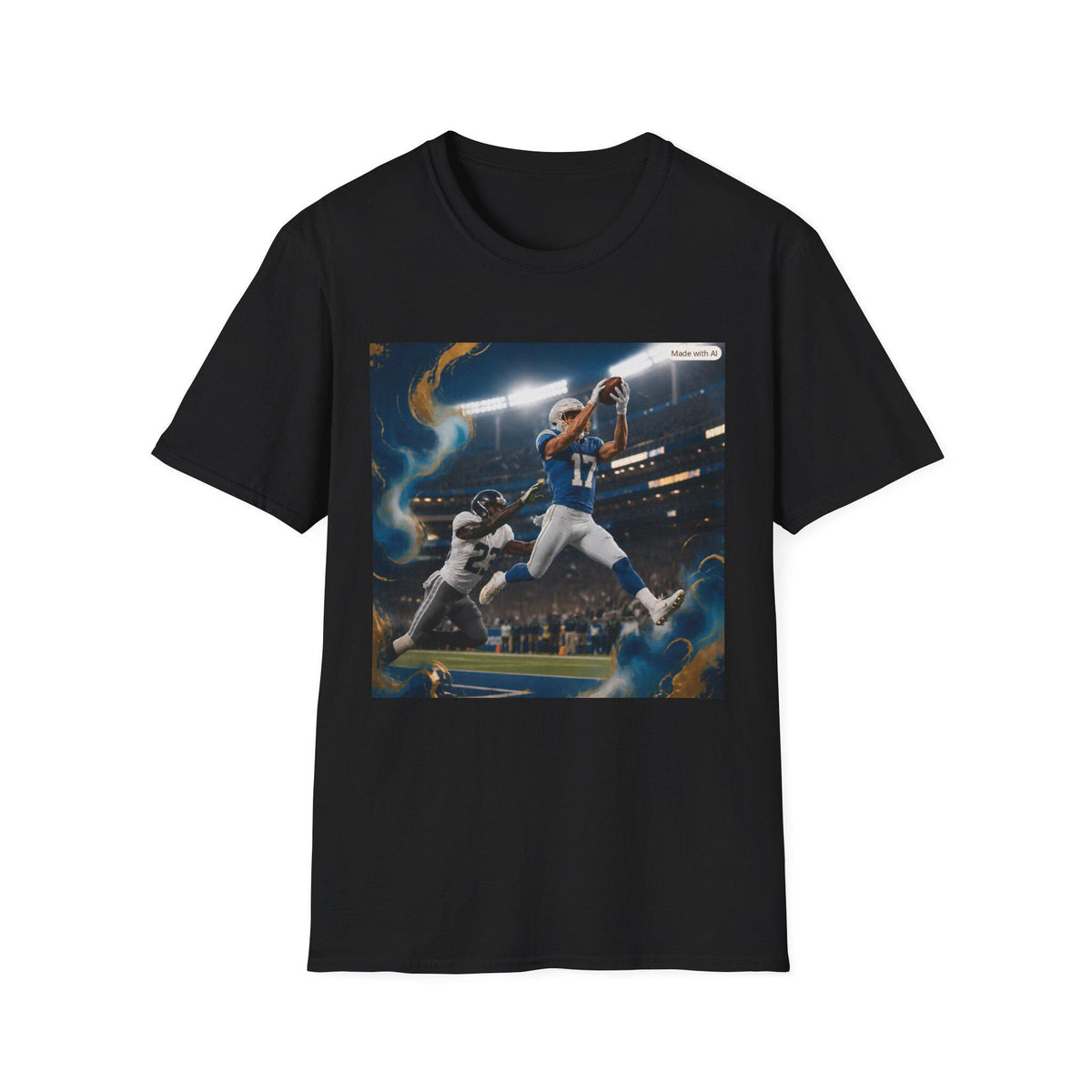 Football Quarterback Catch T-Shirt | Sports Action Stadium Shirt