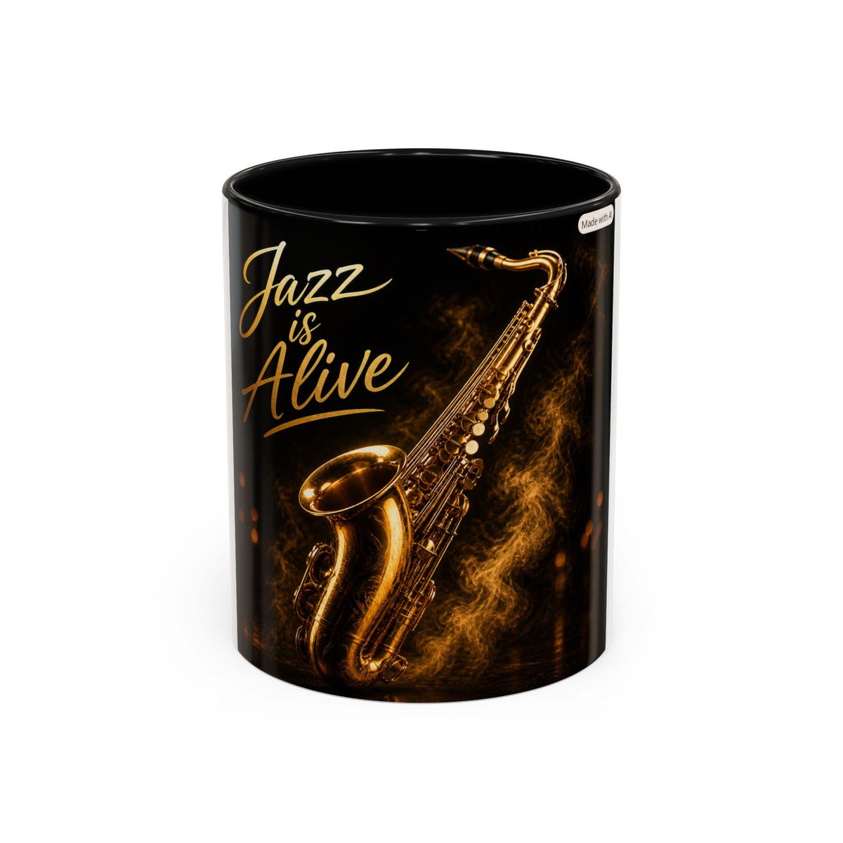 Jazz Is Alive saxophone mug | Accent coffee mug 11oz 15oz