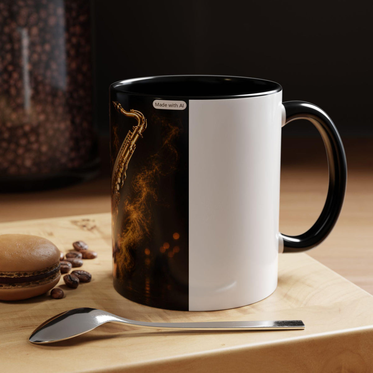 Jazz Is Alive saxophone mug | Accent coffee mug 11oz 15oz