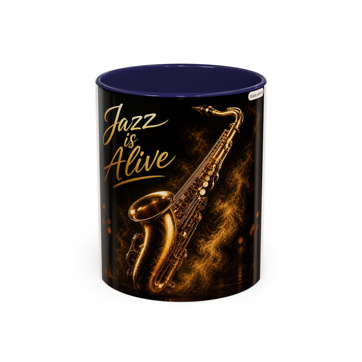 Jazz Is Alive saxophone mug | Accent coffee mug 11oz 15oz
