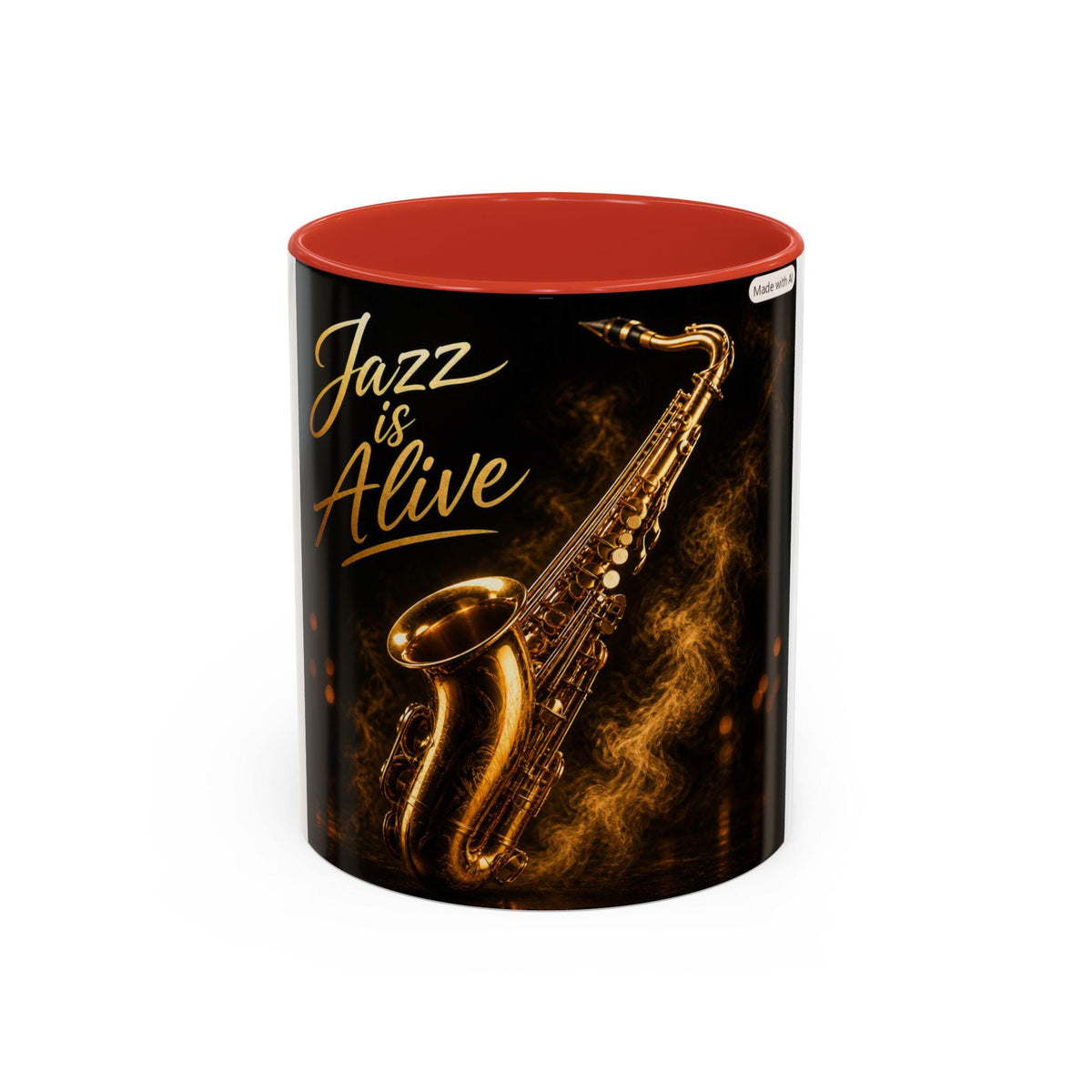 Jazz Is Alive saxophone mug | Accent coffee mug 11oz 15oz