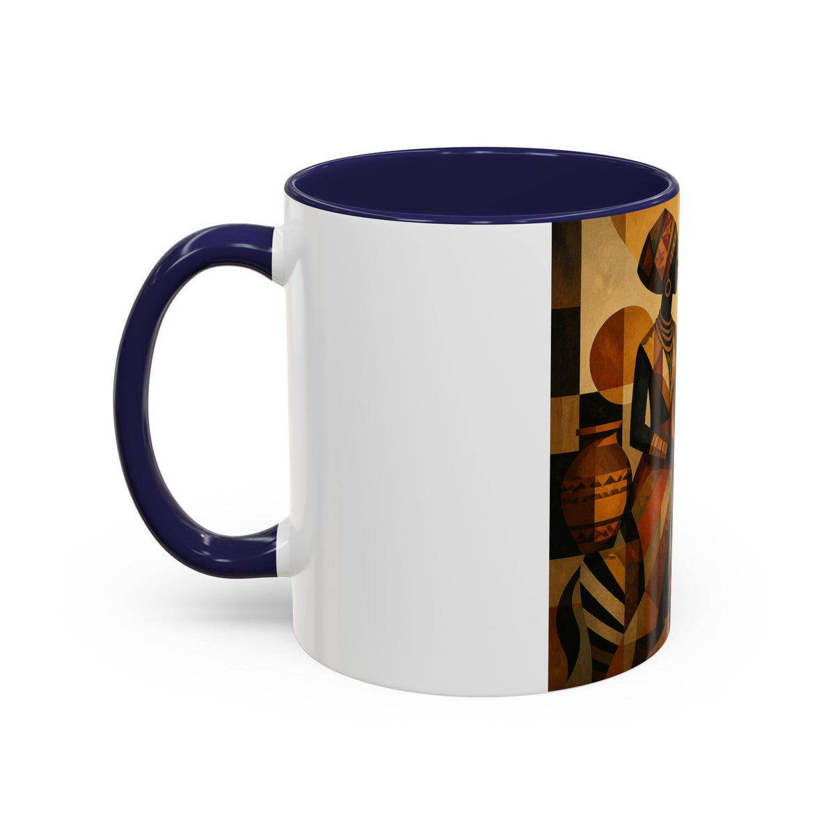African Safari Zebra and Woman Mug | Accent Coffee Mug 11oz 15oz