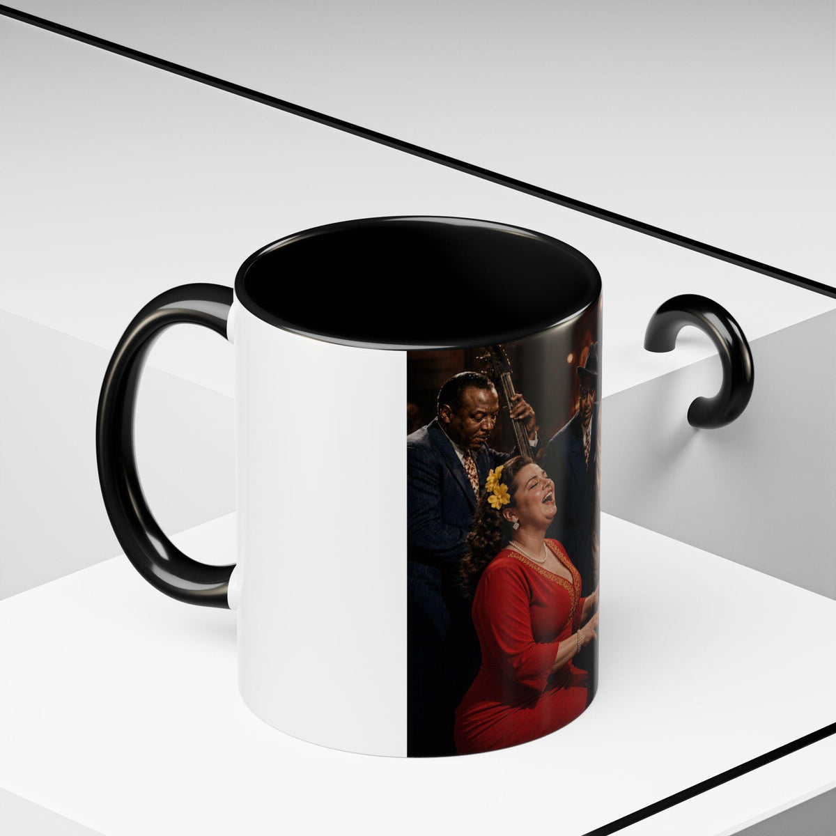 Vintage Jazz Scene Accent Coffee Mug | 11oz 15oz