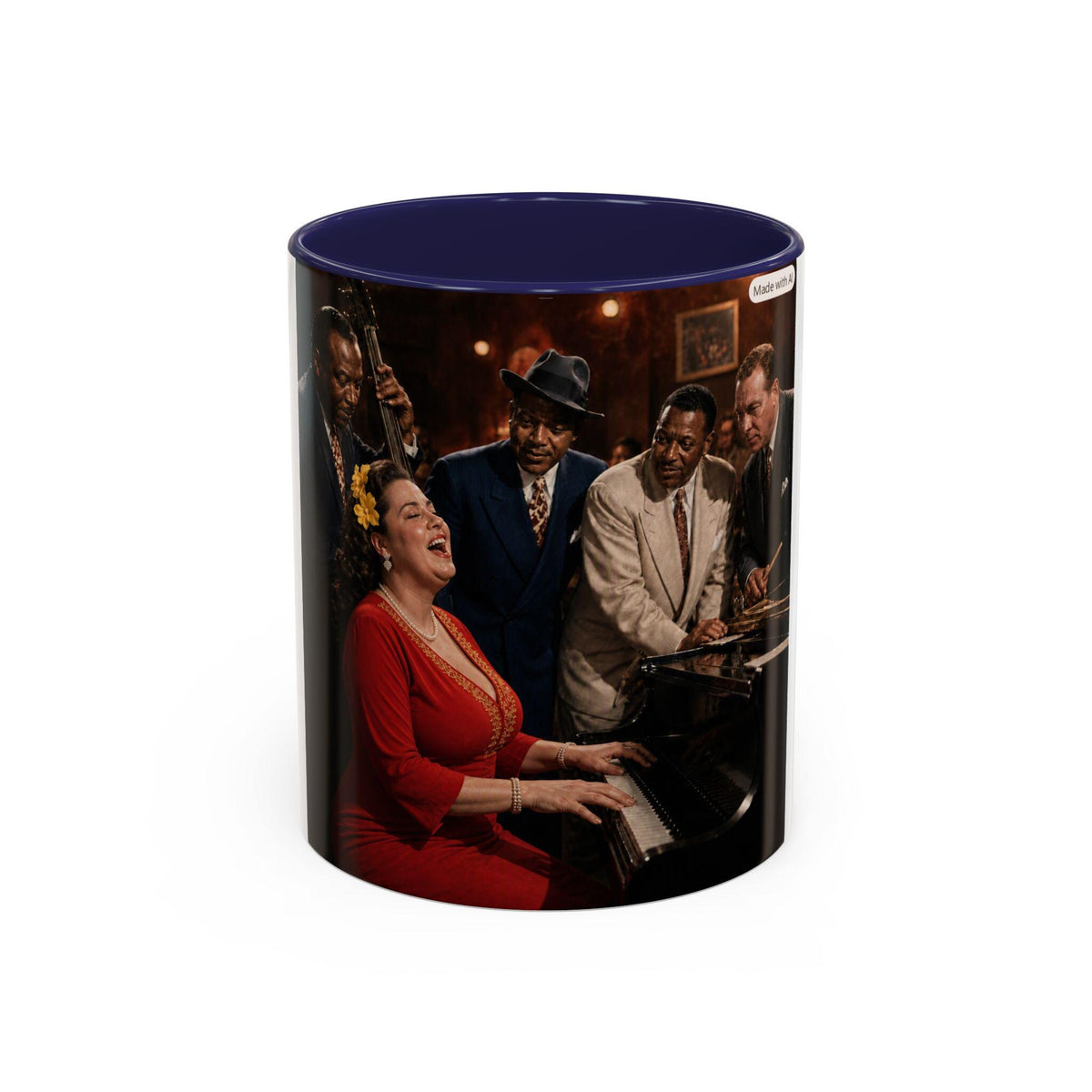 Vintage Jazz Scene Accent Coffee Mug | 11oz 15oz