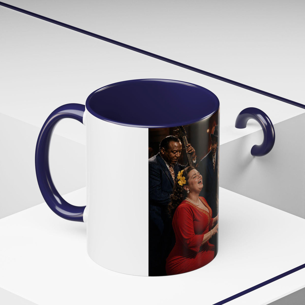 Vintage Jazz Scene Accent Coffee Mug | 11oz 15oz