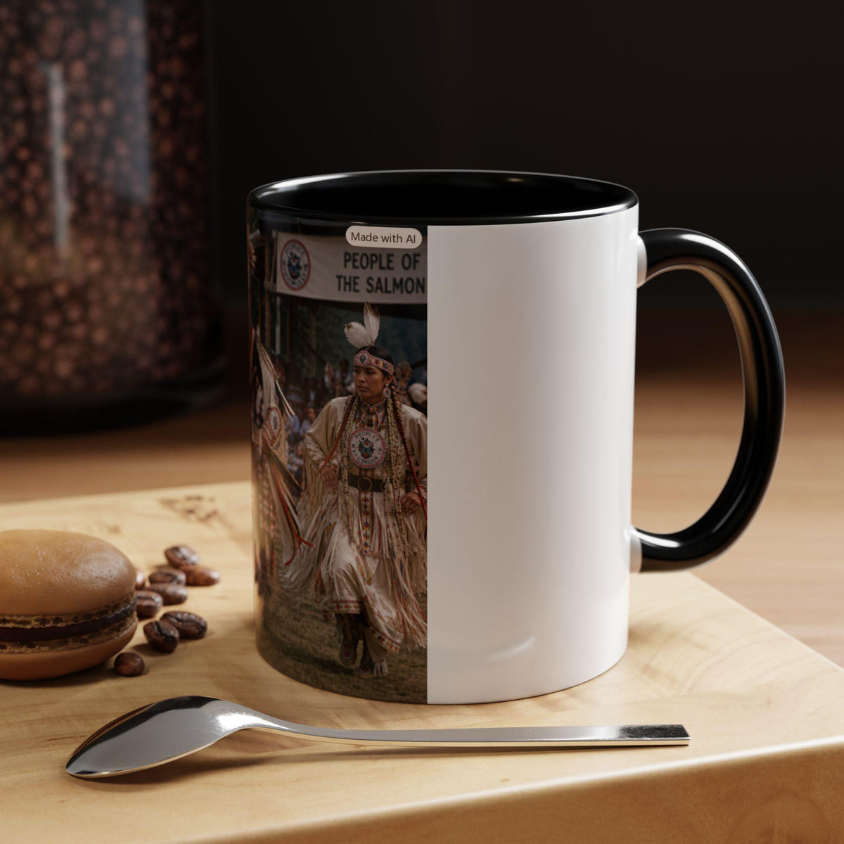 Native Powwow Dancers Mug | Accent Coffee Mug 11oz 15oz