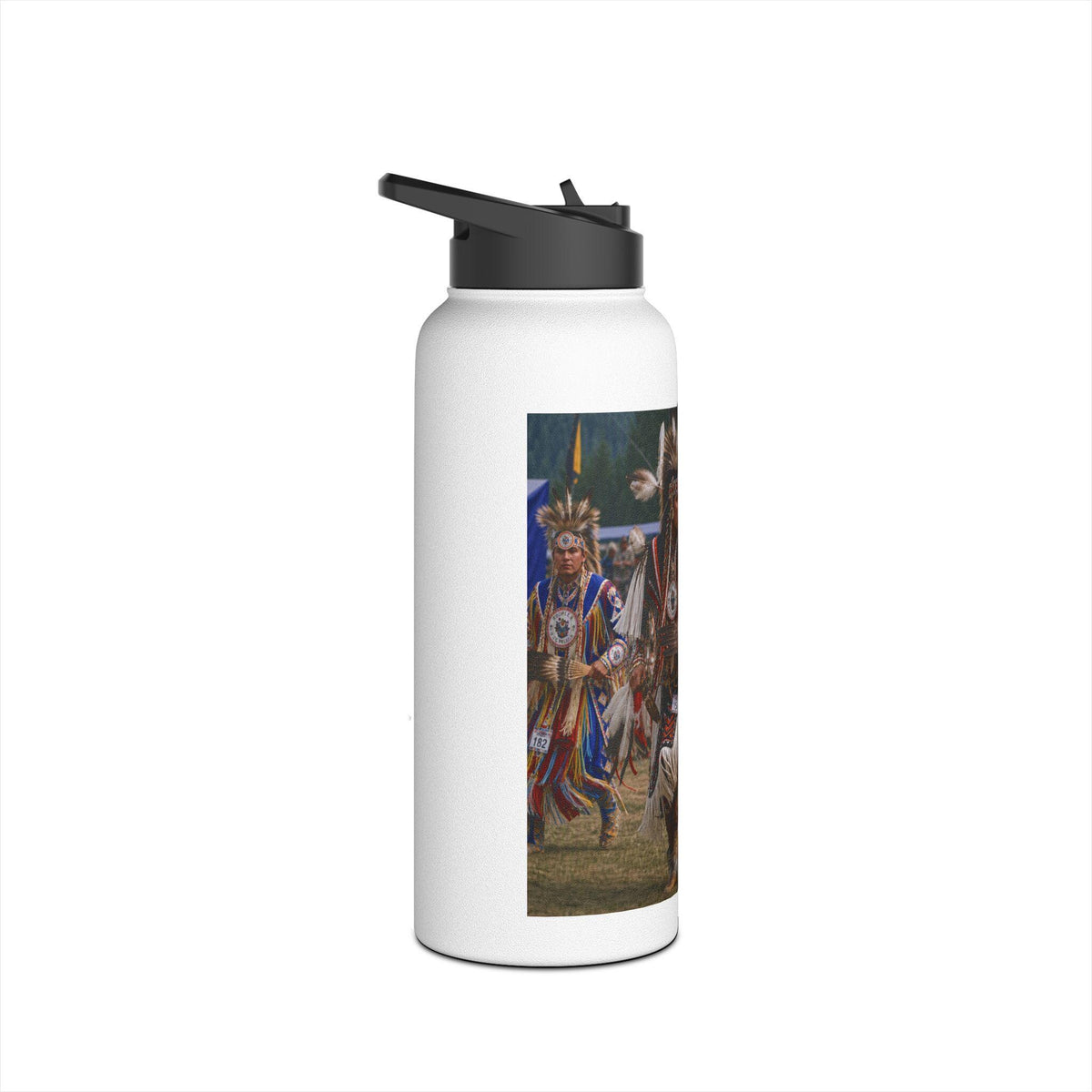 Powwow Dancer Stainless Steel Water Bottle | Native Regalia Travel Bottle