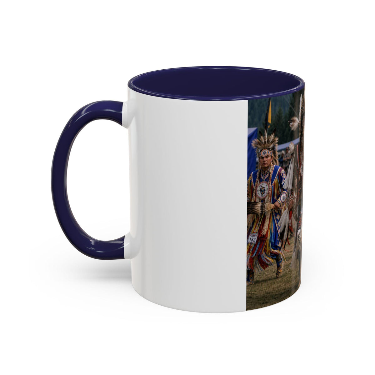 Native Powwow Dancers Mug | Accent Coffee Mug 11oz 15oz