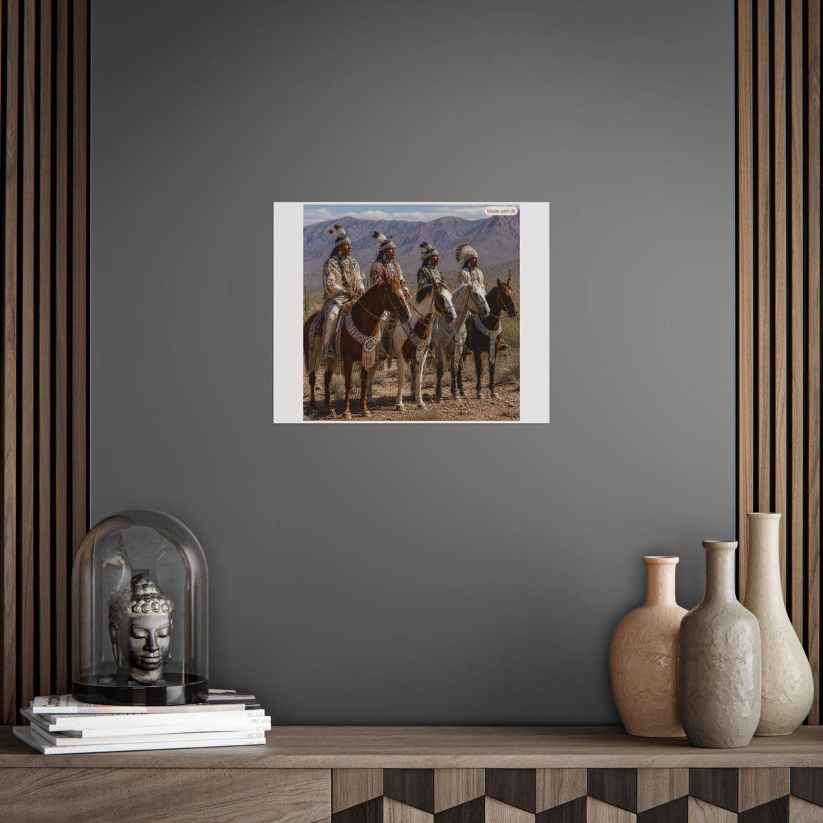 Native American Horse Riders Poster | Unframed Poster
