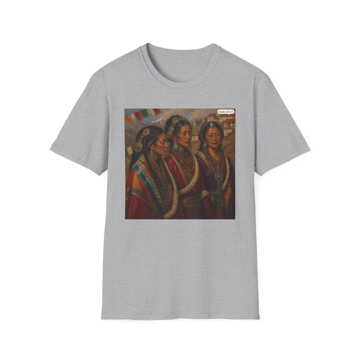 Native American Women Portrait T-Shirt | Indigenous Art Tee