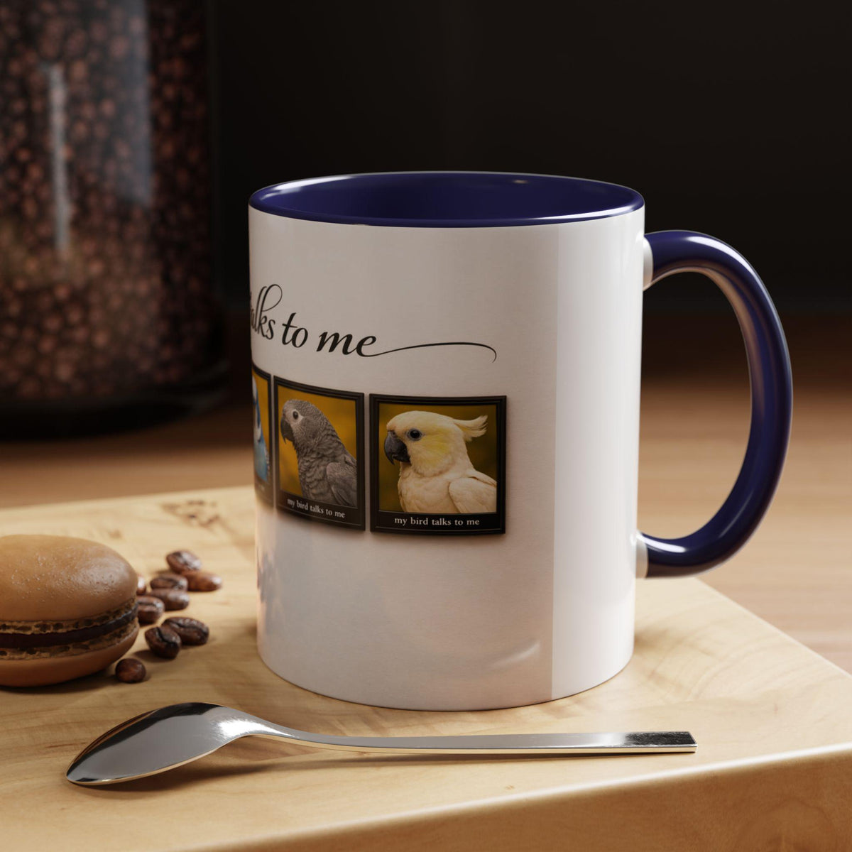 My Bird Talks To Me mug | Parrot, Cockatiel, Budgie, African Grey coffee mug