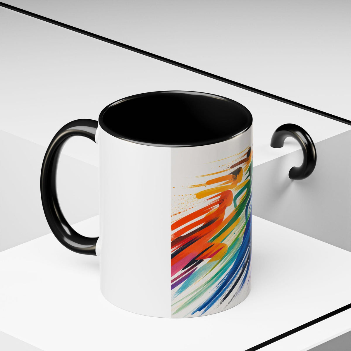 Colorful Runners Mug | Accent Coffee Mug