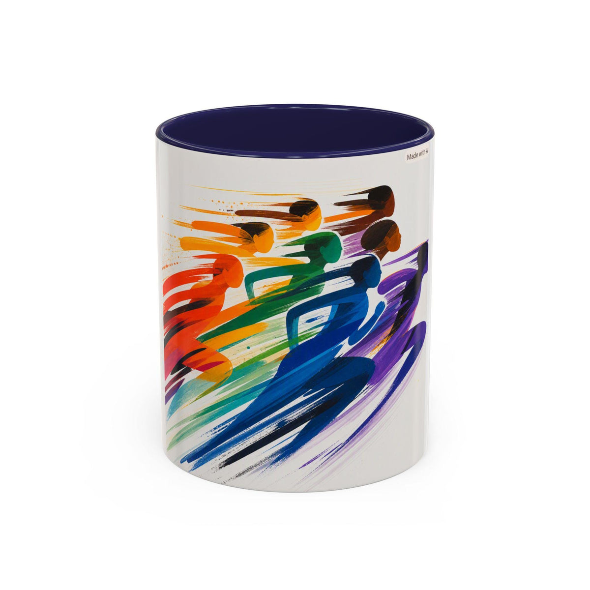 Colorful Runners Mug | Accent Coffee Mug