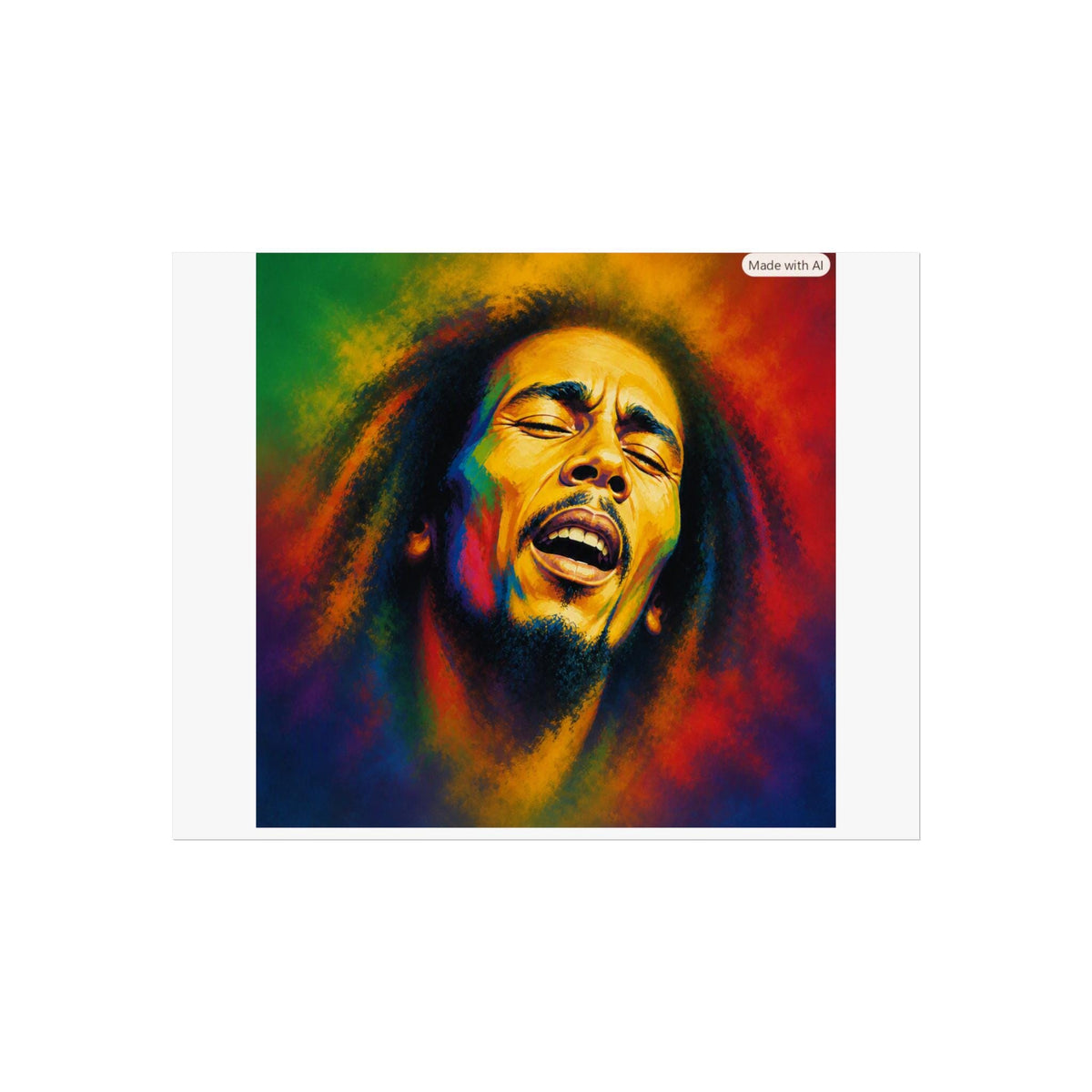 Colorful Reggae Portrait Poster | Fine Art Print
