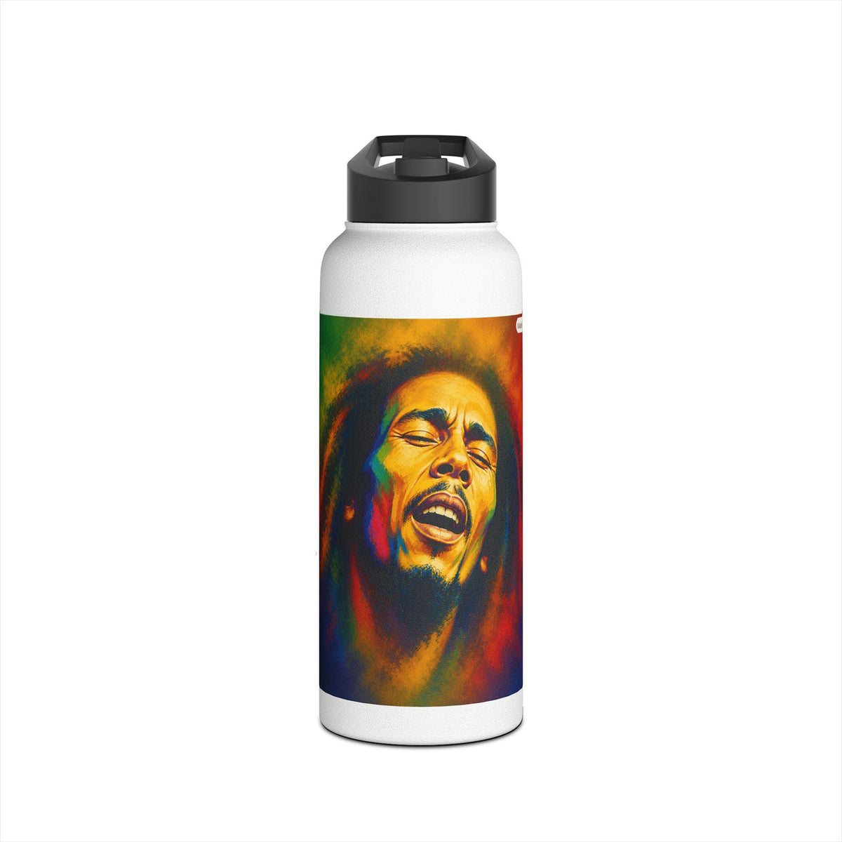 Reggae Portrait Stainless Steel Water Bottle | Colorful