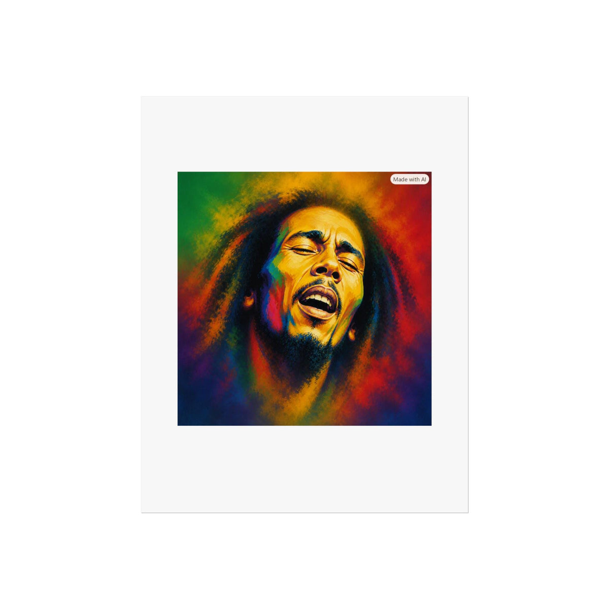 Colorful Reggae Portrait Poster | Fine Art Print
