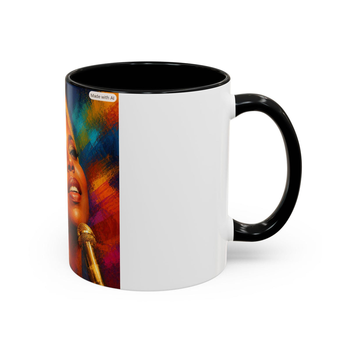 Colorful Jazz Singer Mug | Accent Coffee Mug 11oz 15oz