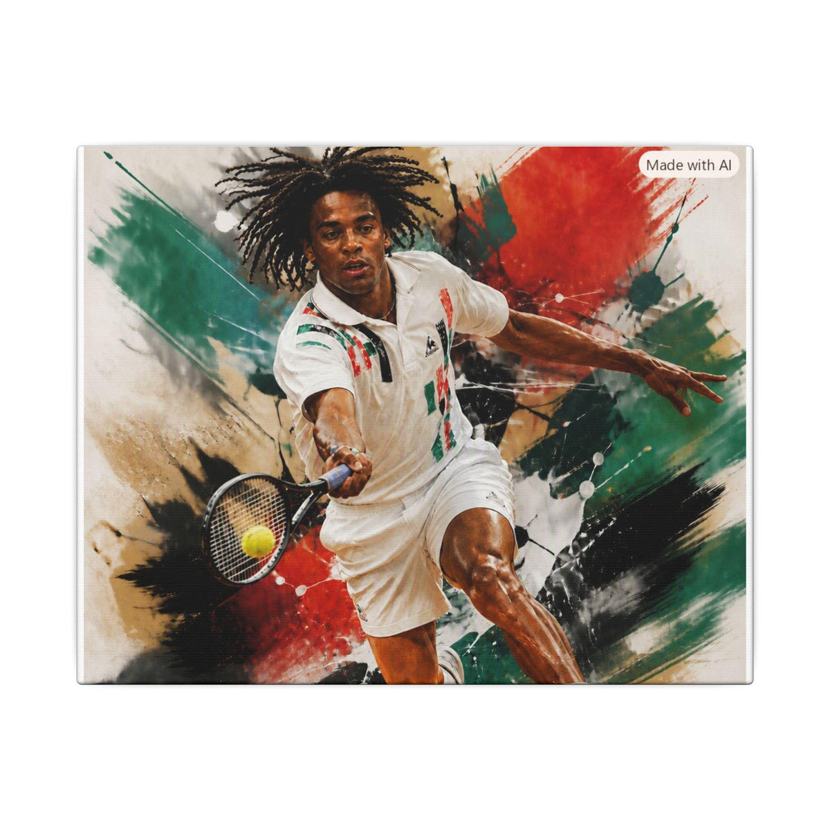 Tennis Player Action Matte Canvas