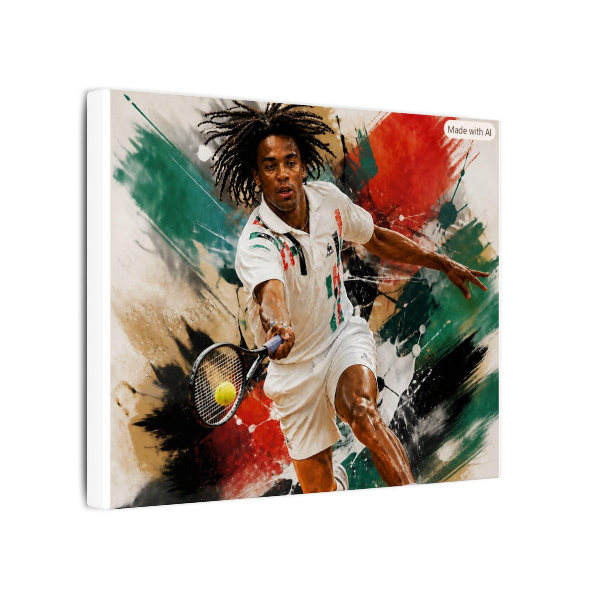 Tennis Player Action Matte Canvas