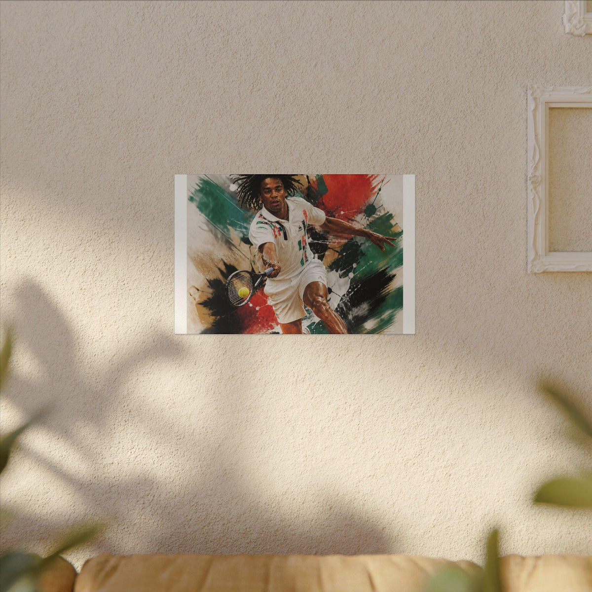 Tennis Player Action Matte Canvas