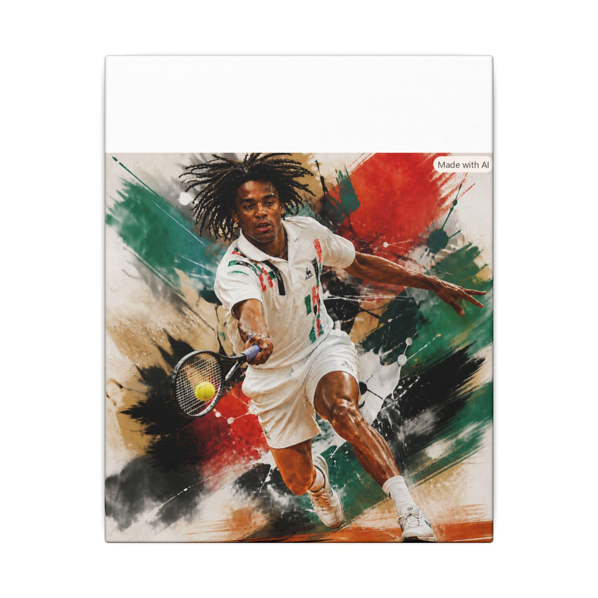Tennis Player Action Matte Canvas