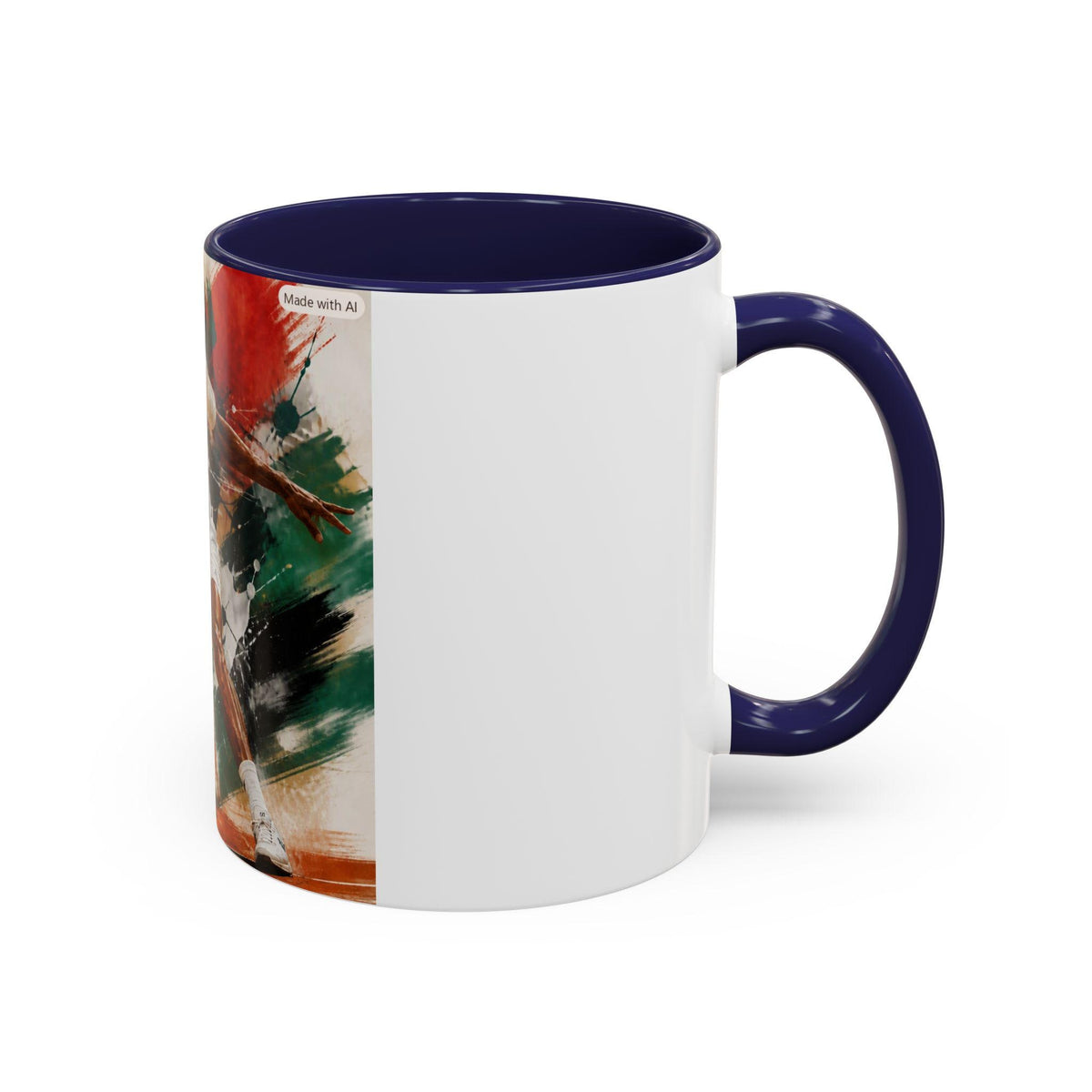 Dynamic Tennis Player Mug | Accent Coffee Mug 11oz 15oz