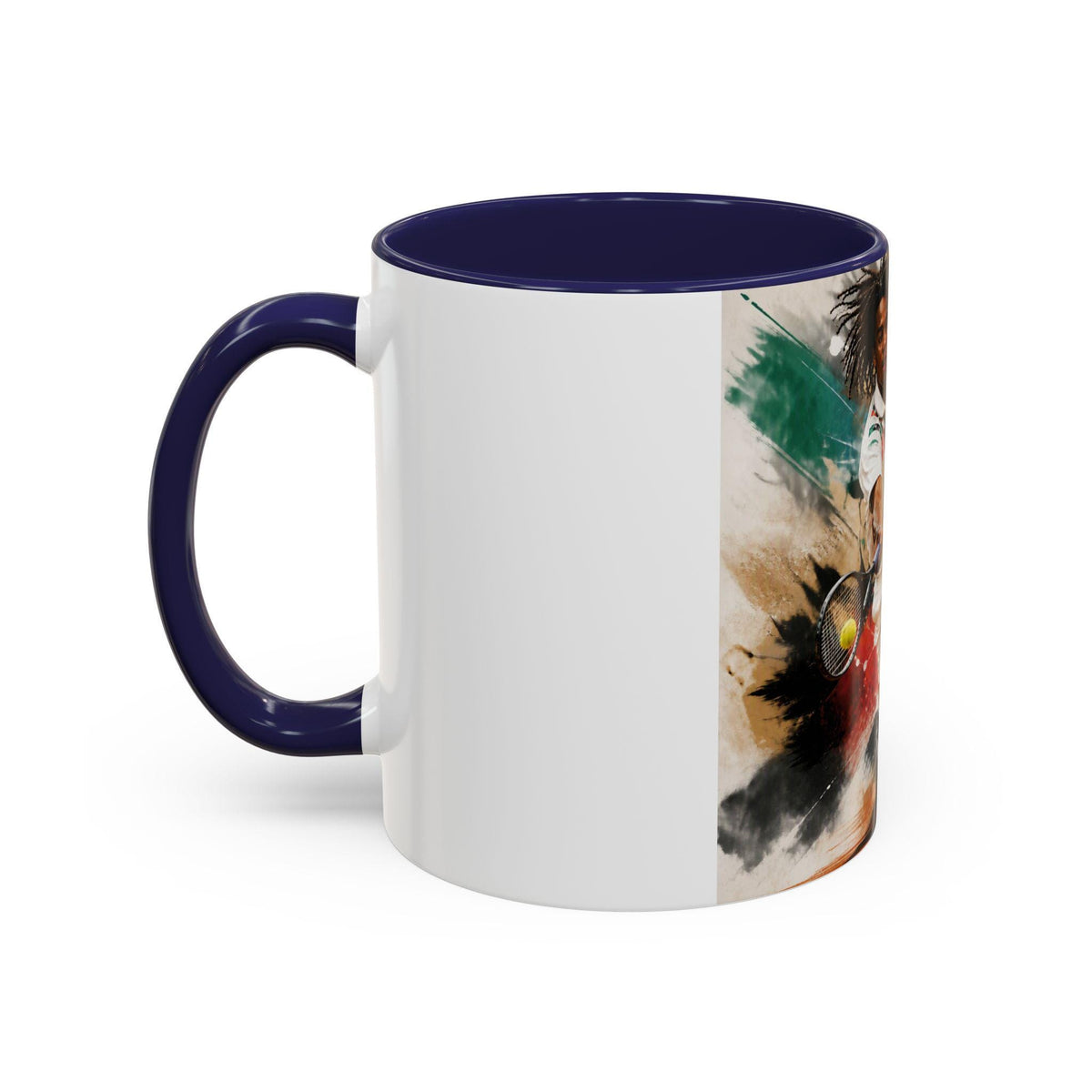 Dynamic Tennis Player Mug | Accent Coffee Mug 11oz 15oz