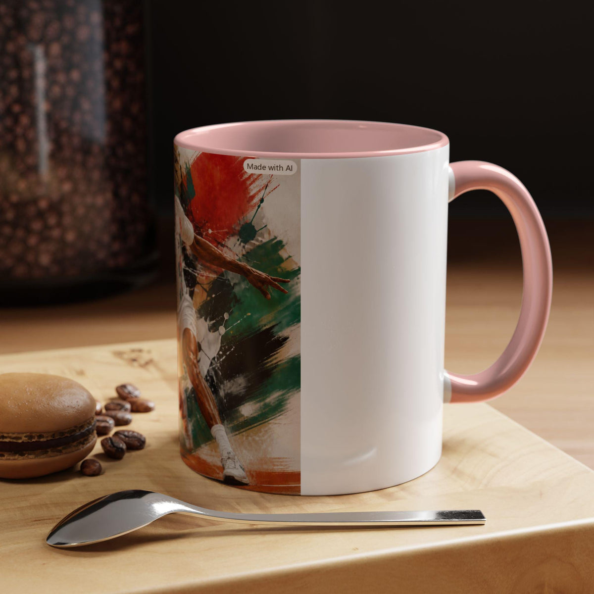 Dynamic Tennis Player Mug | Accent Coffee Mug 11oz 15oz